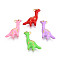 304 Stainless Steel Pendants, with Enamel, Real 14K Gold Plated, Dinosaur Charm, Ion Plating(IP), Mixed Color, 22x23.5x6.5mm, Hole: 1.2~1.6mm