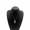 Alloy Evil Eye Pendant Multi-eye Beaded Necklaces, Religion Hamsa Hand Pendant Necklaces, Blue,