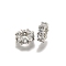 Brass Micro Pave Clear Cubic Zirconia Beads, Rack Plating, Long-Lasting Plated, Lead Free & Cadmium Free, Flat Round, Platinum, 7.5x2.5mm, Hole: 3.5mm