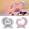 DIY Candle Making, Resin Casting Molds, For UV Resin, Epoxy Resin Craft Making, Heart, White, 134x46x147mm