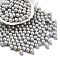 Baking Paint Glass Seed Beads, Round, Silver, 6mm, Hole: 0.8mm, about 1800pcs/1pound