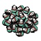 Handmade Polymer Clay Beads, No Hole, Dog, Medium Sea Green, 10.5x7.5x1.5mm, about 3333pcs/500g