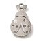 201 Stainless Steel Pendants, Ladybug Charms, Stainless Steel Color, 16.5x10.5x1mm, Hole: 1.5mm