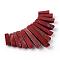 Natural Red Jasper Pendants Sets, Graduated Fan Pendants, Focal Beads, Rectangle, 11~30x4~5x4mm, Hole: 1mm, 13pcs/set