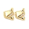 Brass Micro Pave Clear Cubic Zirconia Pendants, Cadmium Free & Nickel Free & Lead Free, Dinosaur Charms, Real 18K Gold Plated, 12x15x4mm, Hole: 1.2mm