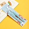 Stainless Steel Tweezers, for DIY Scrapbooking, Dark Turquoise, 11.5x0.9cm, 2pcs/set