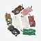 Natural & Synthetic Mixed Stone Pendants, with Stainless Steel Snap On Bails, Owl, 39~45x20~22x7~10mm, Hole: 6x4mm