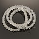 Матовое прозрачные круглые бусины нити FGLA-P002-4mm-03-1