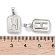 Прямоугольные подвески из латуни из натуральной ракушки KK-C051-25P-3
