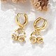 Латунные серьги-кольца из прозрачного кубического циркония EJEW-R016-06G-1