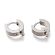 Фурнитура для сережек-колец huggie hoop из нержавеющей стали 201 STAS-A167-01C-P-1