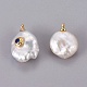 Подвески из натурального пресноводного жемчуга PEAR-F008-31G-05-2