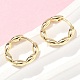 Овальные серьги-кольца из латуни EJEW-Z102-34G-3