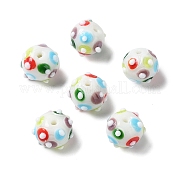 Ручной работы ухабистым Шарики Lampwork LAMP-F022-03H