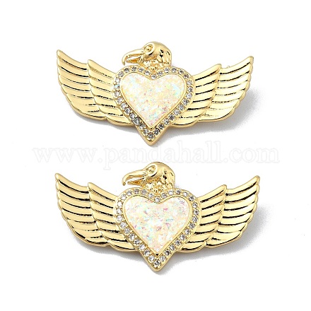 Латунные микропаве прозрачные подвески с фианитом KK-A221-19F-G-1