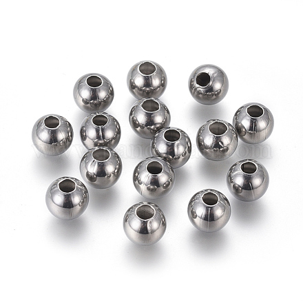 Бусины из нержавеющей стали марки 304 STAS-I021-8mm-1