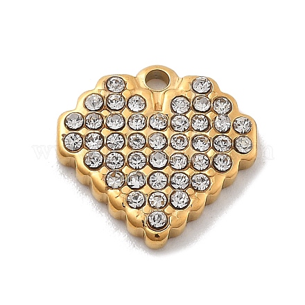 Подвески из нержавеющей стали 304 со стразами STAS-M092-06G-03-1