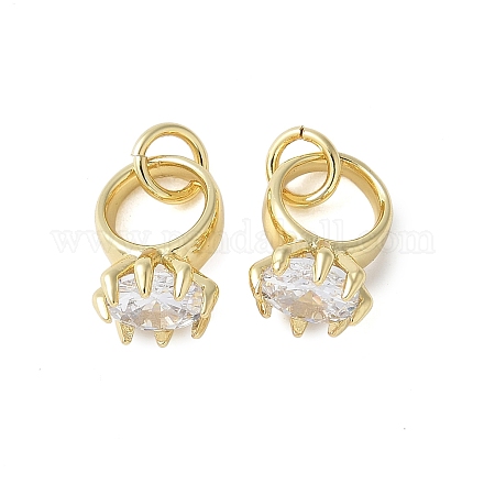 Латунные микро проложить кубического циркония подвески KK-C089-02G-1