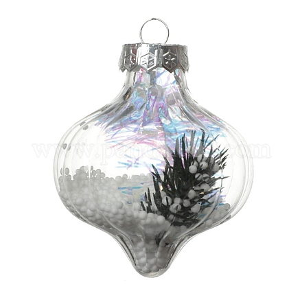 Украшения из прозрачных пластиковых наполняемых шариков XMAS-PW0002-04E-1