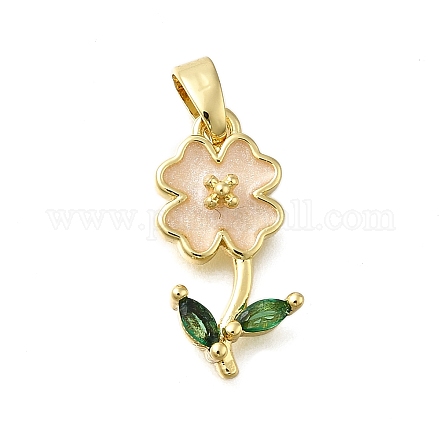 Латунные микро проложить кубического циркония подвески KK-V002-24G-02-1
