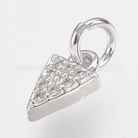 Латунные микро проложить кубического циркония подвески ZIRC-F083-025P-RS-1