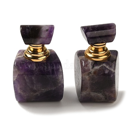 Флаконы для духов с капельницей из натурального аметиста DJEW-H010-02G-01-1
