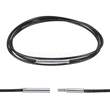 Плетеные круглые шнуры из вощеного полиэстера FIND-WH0136-59A-02-1
