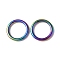 Ion Plating(IP) 304 Stainless Steel Linking Rings, Round Ring, Rainbow Color, 33x4mm, Inner Diameter: 25mm