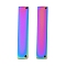 Ion Plating(IP) 304 Stainless Steel Links Connectors, Manual Polishing, Rectangle, Stamping Blank Tag, Rainbow Color, 30x6x2mm, Hole: 1mm