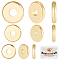 Beebeecraft 60Pcs 3 Size Flat Round Spacer Beads 24K Gold Plated Brass Heishi Loose Jewelry Making Beads for DIY Bracelet Earring Necklace