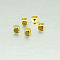 Cube Brass Spacer Beads, , Golden, 4x4x4mm, Hole: 3mm