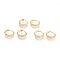 Brass Micro Pave Clear Cubic Zirconia Huggie Hoop Earrings, Long-Lasting Plated, Ring, Real 18K Gold Plated, 13x3mm, Pin: 0.8mm