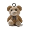Opaque Resin Pendants, Flocky Bear Charms with Platinum Plated Iron Loops, Camel, 21.5x15.5x11.5mm, Hole: 2mm