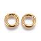 304 Stainless Steel Spring Gate Rings, O Rings, Ion Plating (IP), Ring, Golden, 10 Gauge, 15x2.5mm, Inner Diameter: 9mm