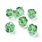 Luminous Handmade Lampwork Beads, Pumpkin, Green, 18.5~19x16mm, Hole: 1.6mm