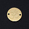 Chakra 201 Stainless Steel Links connectors, Flat Round with Om Symbol, Golden, 12x1mm, Hole: 1.2mm