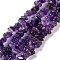 Natural Amethyst Chip Bead Strands, 5~8x5~8mm, Hole: 1mm, about 31.5 inch