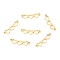 304 Stainless Steel Links Connectors, Connected Heart, Golden, 15x4x1.1mm, Hole: 1mm