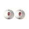 304 Stainless Steel Pendants, with Rhinestone, Flat Round Charms, Stainless Steel Color, Light Rose, 20x3.8mm, Hole: 1.4mm