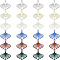 24Pcs 6 Colors Alloy Pendants, Leaf, Mixed Color, 23x22x1mm, Hole: 1.5mm, 4pcs/color