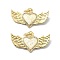 Brass Micro Pave Clear Cubic Zirconia Pendants, Cadmium Free & Lead Free, with Sythetic Opal, Heart, Real 18K Gold Plated, 17.5x31.5x5mm, Hole: 3x2mm