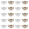 80Pcs 2 Colors Tibetan Style Retro Alloy Pendants, Hollow, Moth, Antique Bronze & Antique Silver, 21.5x36.5x1.1mm, Hole: 1.6mm, 40pcs/color