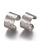Tarnish Resistant 304 Stainless Steel Ear Cuff Findings, with Star Pattern, Stainless Steel Color, 11x10x7mm, Hole: 0.9mm