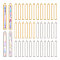 40Pcs 2 Colors 304 Stainless Steel Pendants, Rectangle Charms, Golden & Stainless Steel Color, 23x4.5x1mm, Hole: 1.2mm, 20pcs/color
