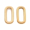 PVD Vacuum Plating 304 Stainless Steel Linking Rings, Oval, Golden, 26x12.5x3mm, Inner Diameter: 19.8x6.4mm