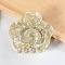 Flower Shape Hair Claw Clip, Cellulose Acetate Ponytail Hair Clip for Girls Women, Light Khaki, 64x57x43mm