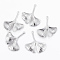 Tarnish Resistant 304 Stainless Steel Pendants, Ginkgo, Stainless Steel Color, 29x25x2mm, Hole: 1mm