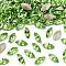 Preciosa® MAXIMA Crystal Fancy Stones, Czech Crystal, 435 14 615 Navette(Horse Eye), Dura Foiling, 50520 Peridot, 8x4mm