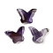 Natural Amethyst Pendants, Butterfly Charms, 19.5x15x5.5mm, Hole: 1mm
