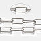 Unwelded Iron Paperclip Chains, Drawn Elongated Cable Chains, with Spool, Platinum, 14x6x1.4mm, about 82.02 Feet(25m)/roll